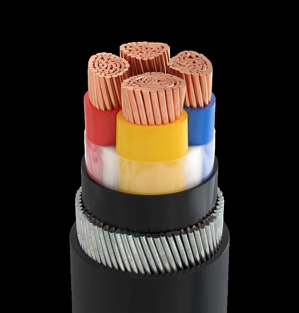 armoured copper cable 4 core